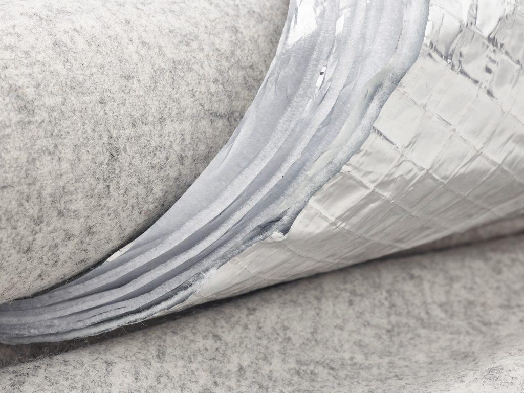 Wärmedämmvorhang, Dämmmaterial, Wollstoff
